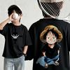 Summer New Arrival One Piece Pattern Tshirt unisex anime print casual shortsleeved fashionable streetwear top Y2K style