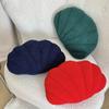 1pc Plush Accent Pillow Polypropylene Filled Quilted Knit Fabric Art Deco Coastal Shell Shaped Throw Pillow for Back Sleepers