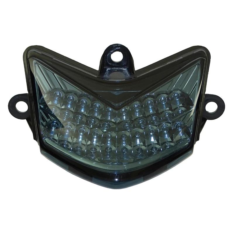 waase For Kawasaki Ninja ZX10R ZX-10R ZX 10R 2004 2005 Chrome Rear Tail Light Brake Turn Signals Integrated LED Light Smoke Lens