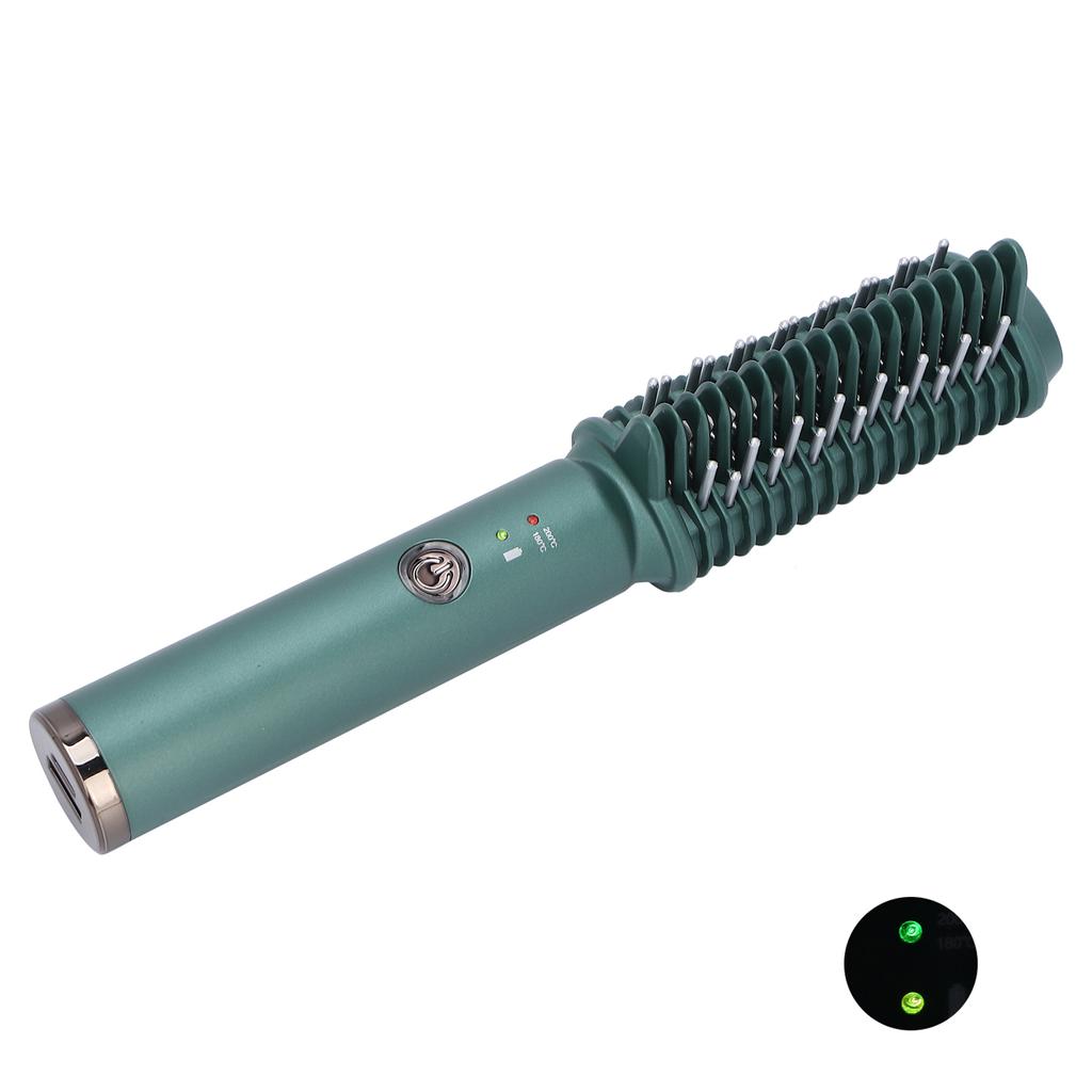 USB Hair Straightener Brush Comb Temperature Adjustable Hair Straightening Brush