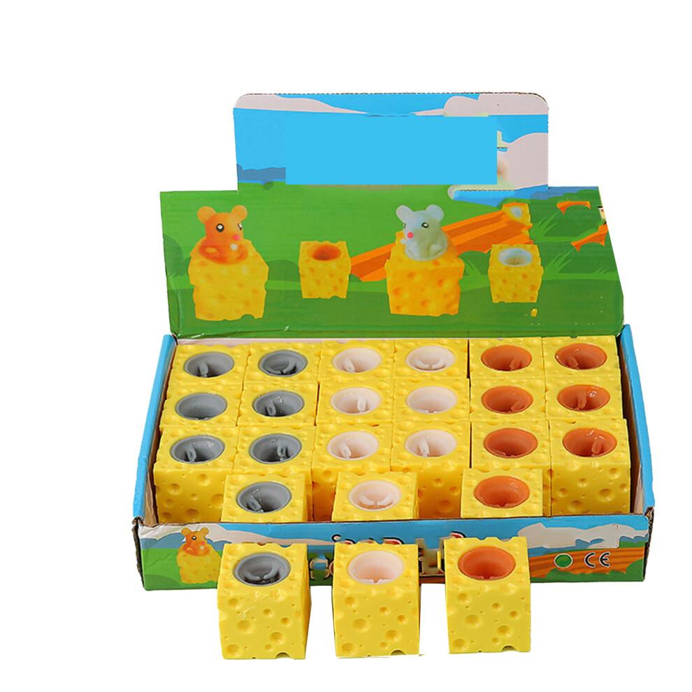 Portable Cheese Mouse Squeeze Toy for Stress Relief and Relaxation