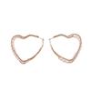 55MM Heart Imitation Pearl Hoop Earrings Big Circle Smooth Women Exaggerated Golden Hyperbole Metal Large Ear Jewelry Gift Aros