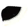 Universelle Chemie Zweifarbig Schwarz Strick Bucket Hat Strick
