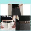 Korean Style Trendy Pu Leather Belt With Metal Buckle For Teens And Young Men