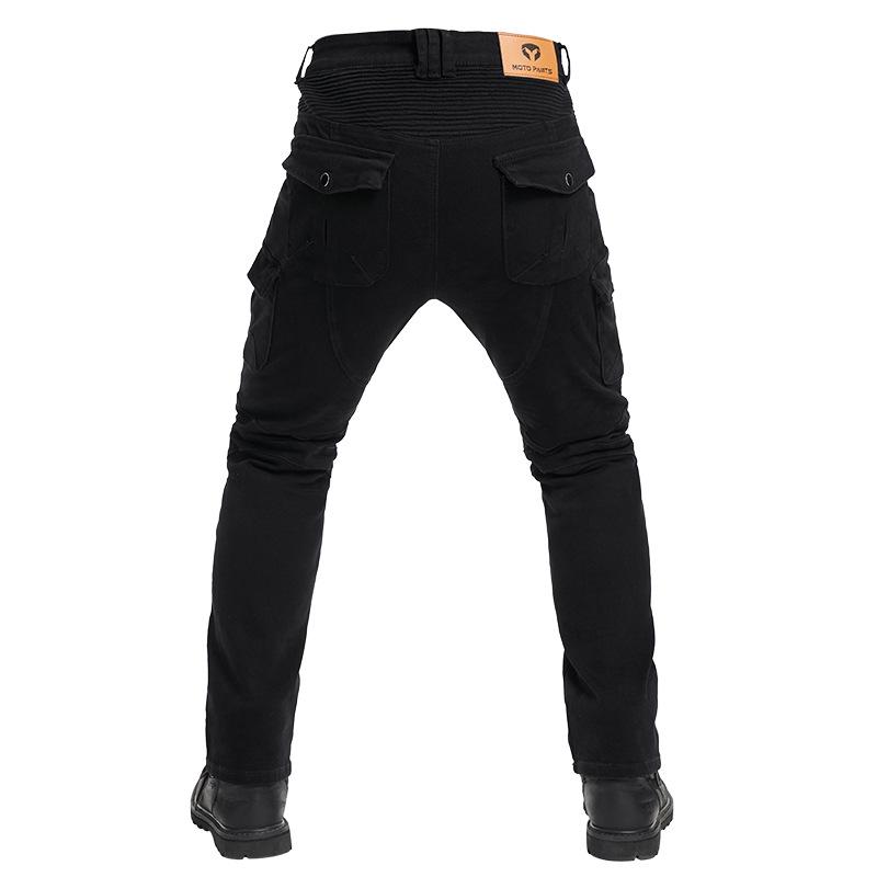 Men's Summer Stretch Denim Military Green Motorcycle Racing Pants - Anti-Fall Cycling Rider Gear