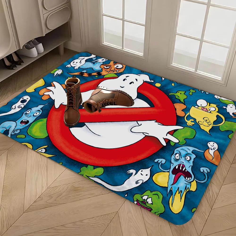 Ghostbusters Door Mat Washable Non-Slip Living Room Sofa Chairs Area Mat Kitchen Toilet Rug