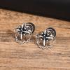 Spider/Cross/Cat/Crow/Four-pointed Star Stud Earrings for Unisex Unique Design Punk Personality Earrings Enamel Fashion Jewelry