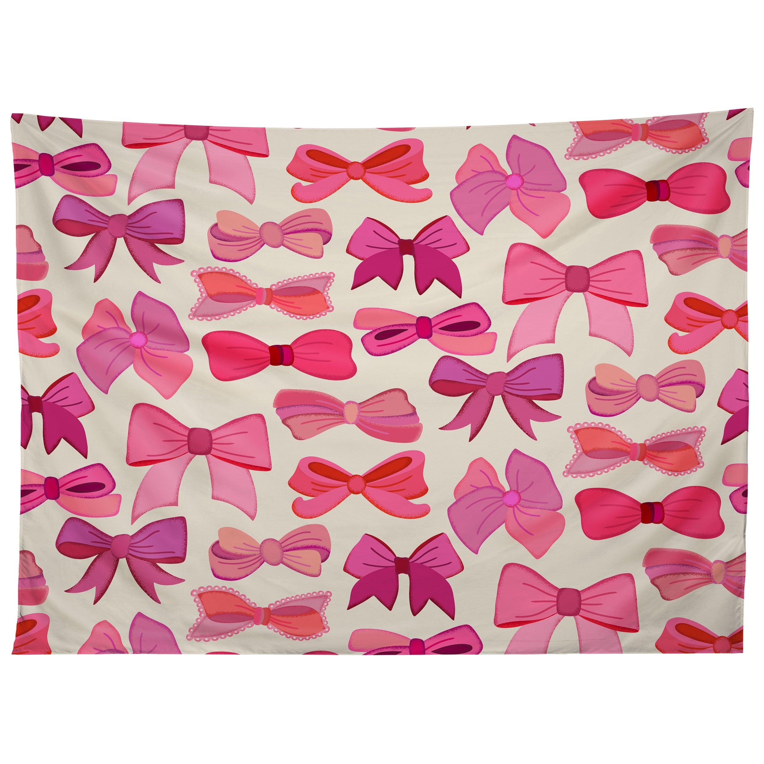 VINTAGE PINK BOWS tapestry 75x100