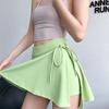 Anti-Exposure Tennis Skirt: Drawstring Shorts with Tie-Up Split Overskirt for Yoga and Sports