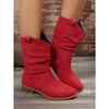 Women's Autumn-Winter Suede Martin Boots, Fashionable Versatile Footwear, Available In Large Sizes.