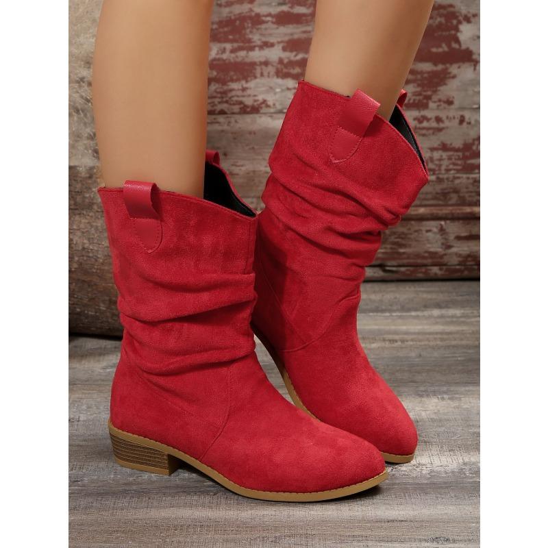 Women's Autumn-Winter Suede Martin Boots, Fashionable Versatile Footwear, Available In Large Sizes.