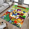 Simpsons Comics Explosion Carpet For Playroom Bedroom Living Room Sofa Home Decorkids Game Area Rug Nonslip Floor Mat