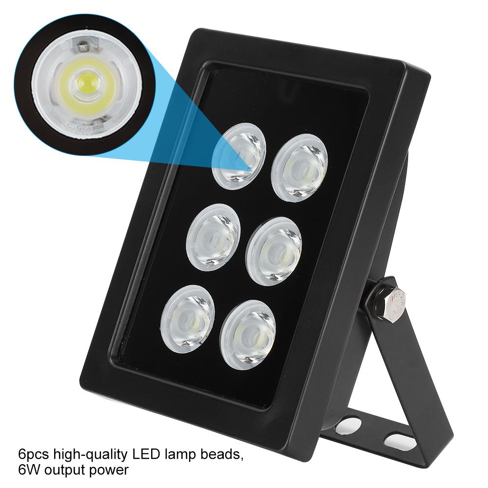 DC12V 6 LEDs Fill Light IP66 Waterproof Light Adjustable Installation for Security Surveillance