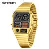 Sanda Waterproof Multifunctional Sports Watch with Temperature Alarm & Fashionable Design