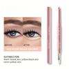 Dwustronny cień do powiek i rozświetlacz - Różowo-brązowy brokatowy płynny eyeliner dla początkujących, Gładkie narzędzie do makijażu do precyzyjnego maskowania cieni pod oczami i powiększania oczu