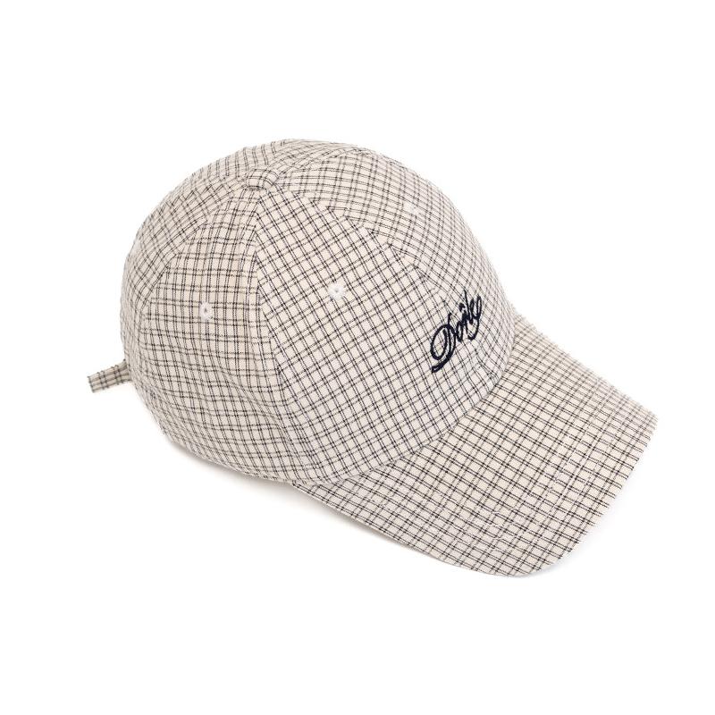 Plaid Cap Women's Spring Summer Letter Embroidered Baseball Cap Sunscreen Hat