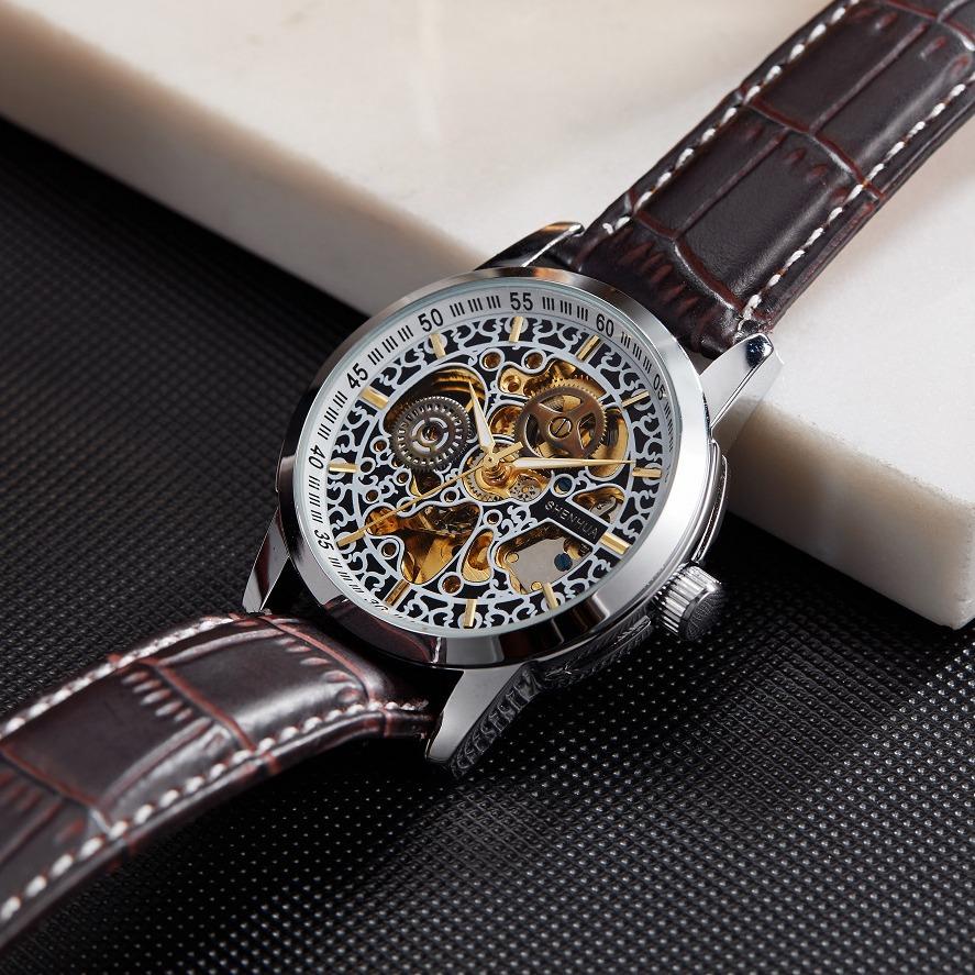 Senua Shenhua Herren Mechanische Uhr Mode High-End Hohl Retro Armband Automatische Mechanische Uhr