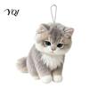 Soft Stuffed Animal for Kids Plush Simulation Cat Doll Keychain, Skin Friendly Washable Kitten Pendant, Plushie Bag Charm Backpacks And Keys
