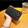 Suitable for Apple 15, Lychee Peel Texture Side Veneer Phone Case, IPhone14promax Wristband Stand 13