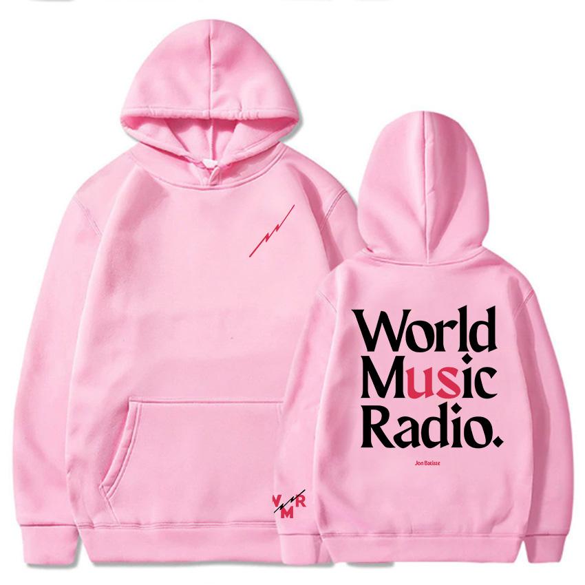 World M-US-ic Radio Hoodies Jon Batiste Drink Water Sweatshirt Long Sleeve Fashion Hooded Pullovers Print Clothing