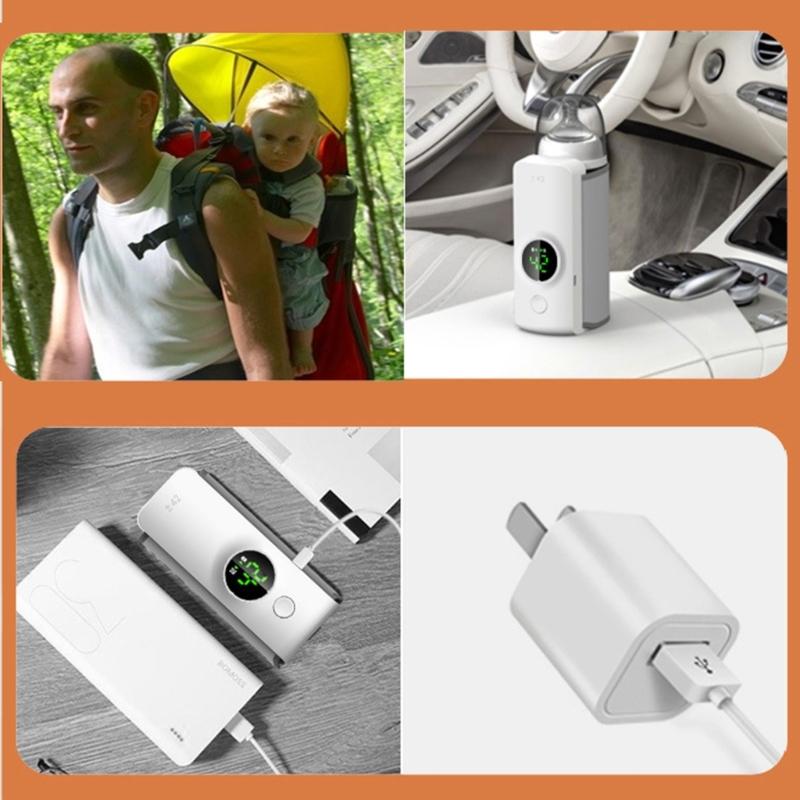 Small Cordless Baby Milk Warmer Easy Carry Designs Milk Bottle Warmer Convenient Bottle Warmer for Travel & Outdoor