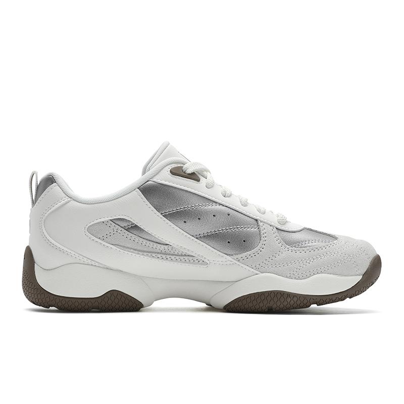 FILA Fountain Fashion Simple Personality Sports Comfortable Retro Low-Top Lifestyle Casual Shoes Women sneaker White Silver F12W531105FCM