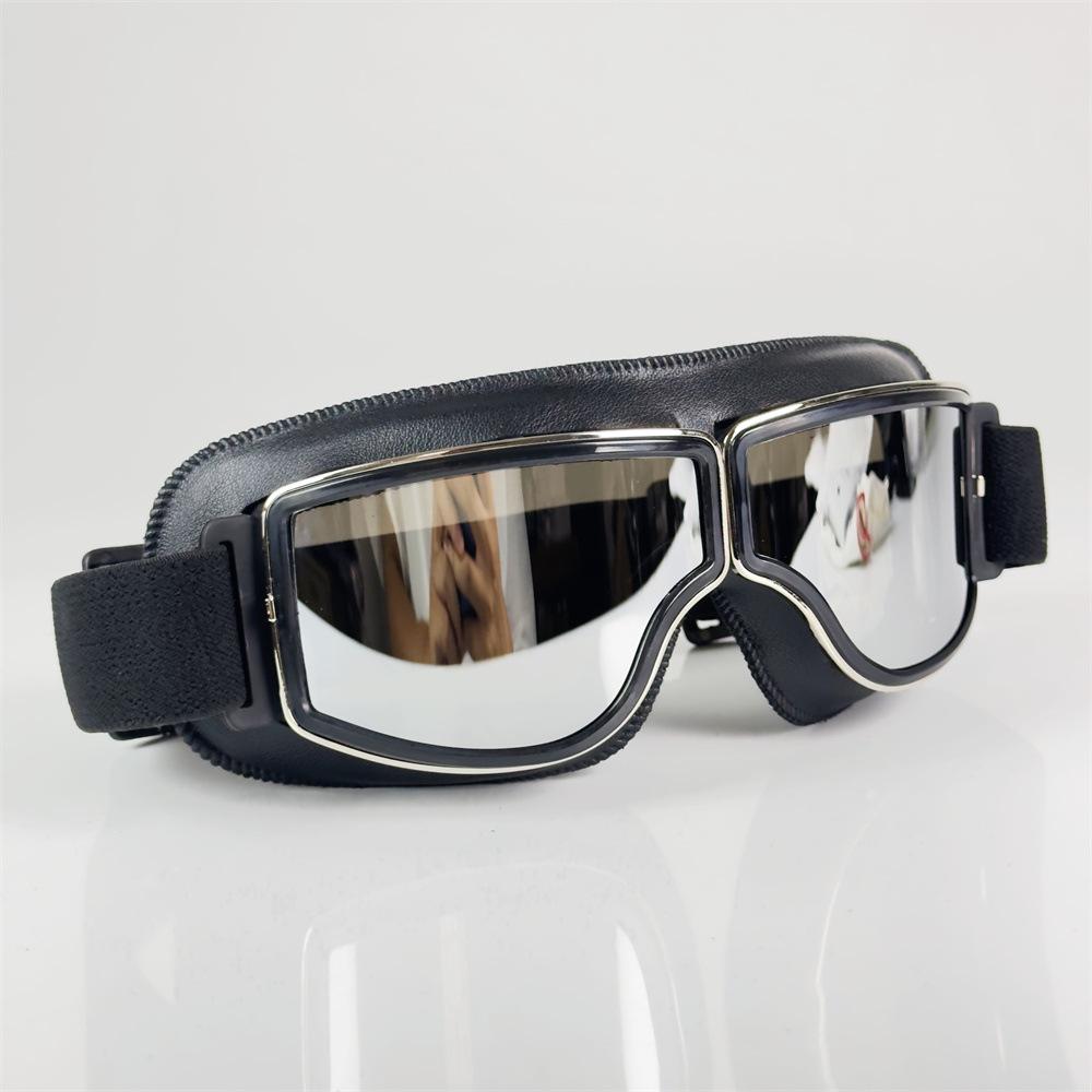 Vintage Style Riding Goggles - Windproof Anti-Dust Protective Eyewear for Motorcycle, Scooter, Cycling