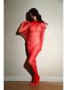 5D Ultrathin Seamless Women's Full Coverage Bodysuit and Stockings Set - Plus Size, Sexy Black, and White Oily Sheen Design.