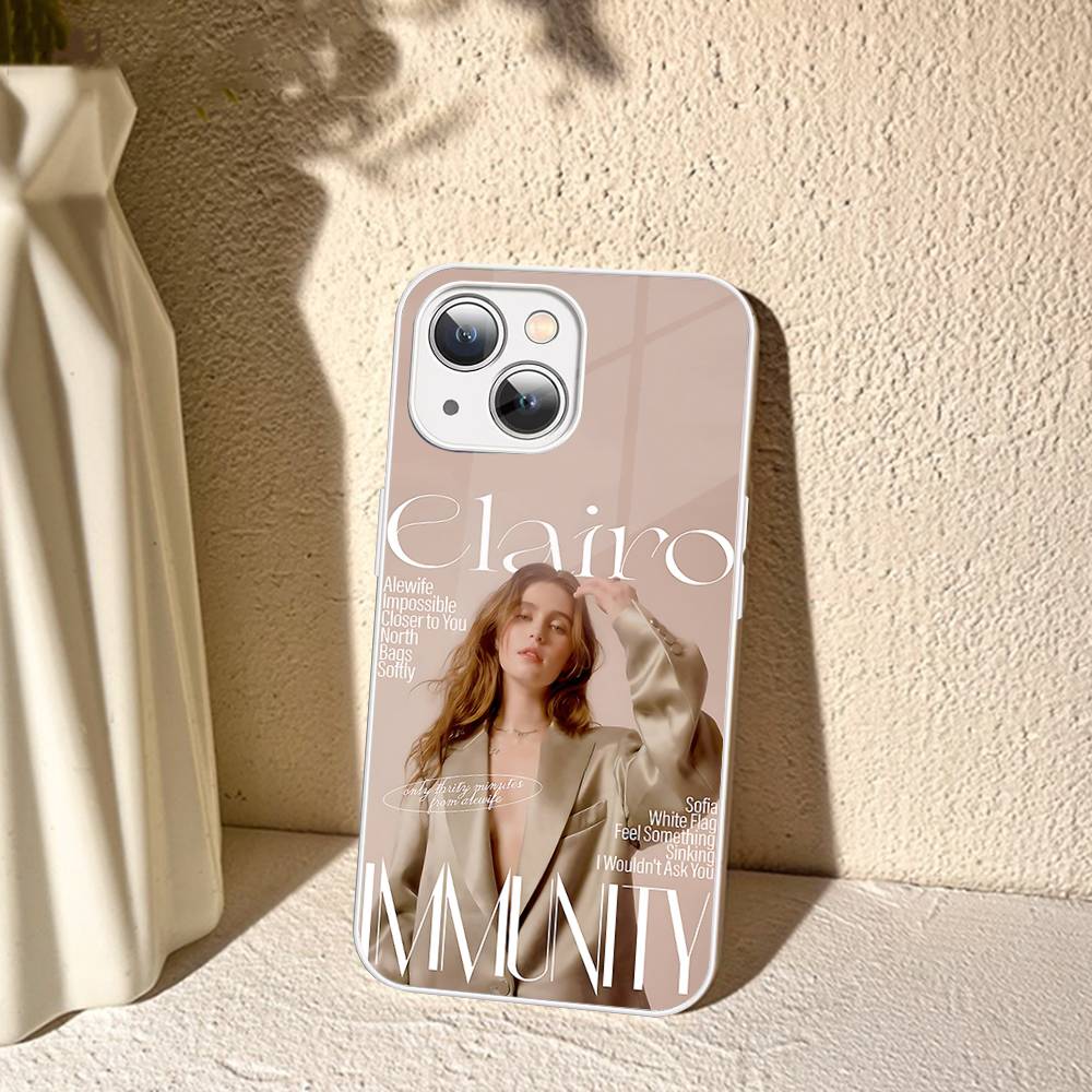 Singer C-Clairo Tempered Glass For Iphone 14 13 12 11 Pro Mini XS MAX 14Plus X XS XR Cover