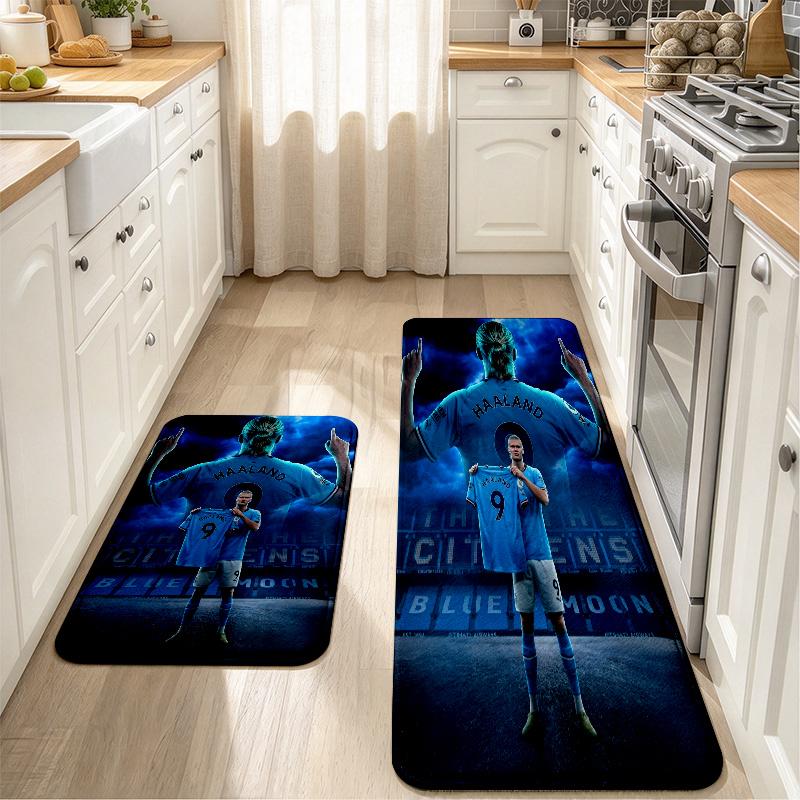 EH poster Flannel Kitchen Mat Christmas Soft Area Rug Non Slip Floor Carpet Home Decoration