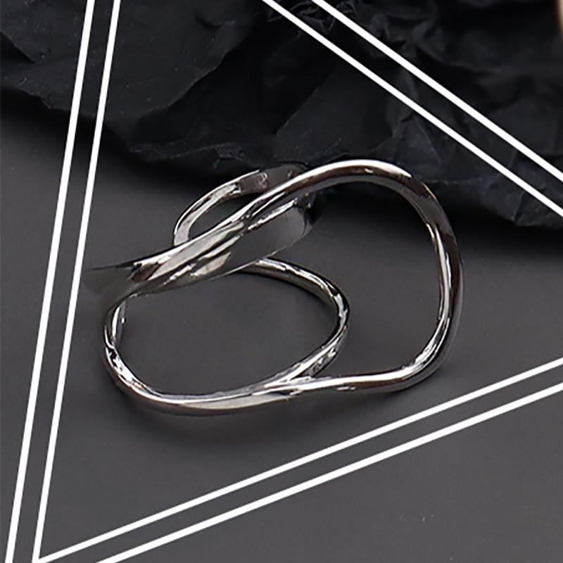 

Foxanry нерегулярное геометрическое кольцо для женщин, пары, новая мода, преувеличенные украшения на день рождения, аксессуары, подарки 17mm серебряный