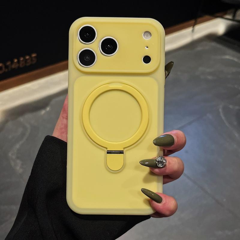 Candy Frosted Jelly For Bracket Case for For Iphone 17 16 1 Pro Max Wireless Charging Bright Color-blocking Armor Cover