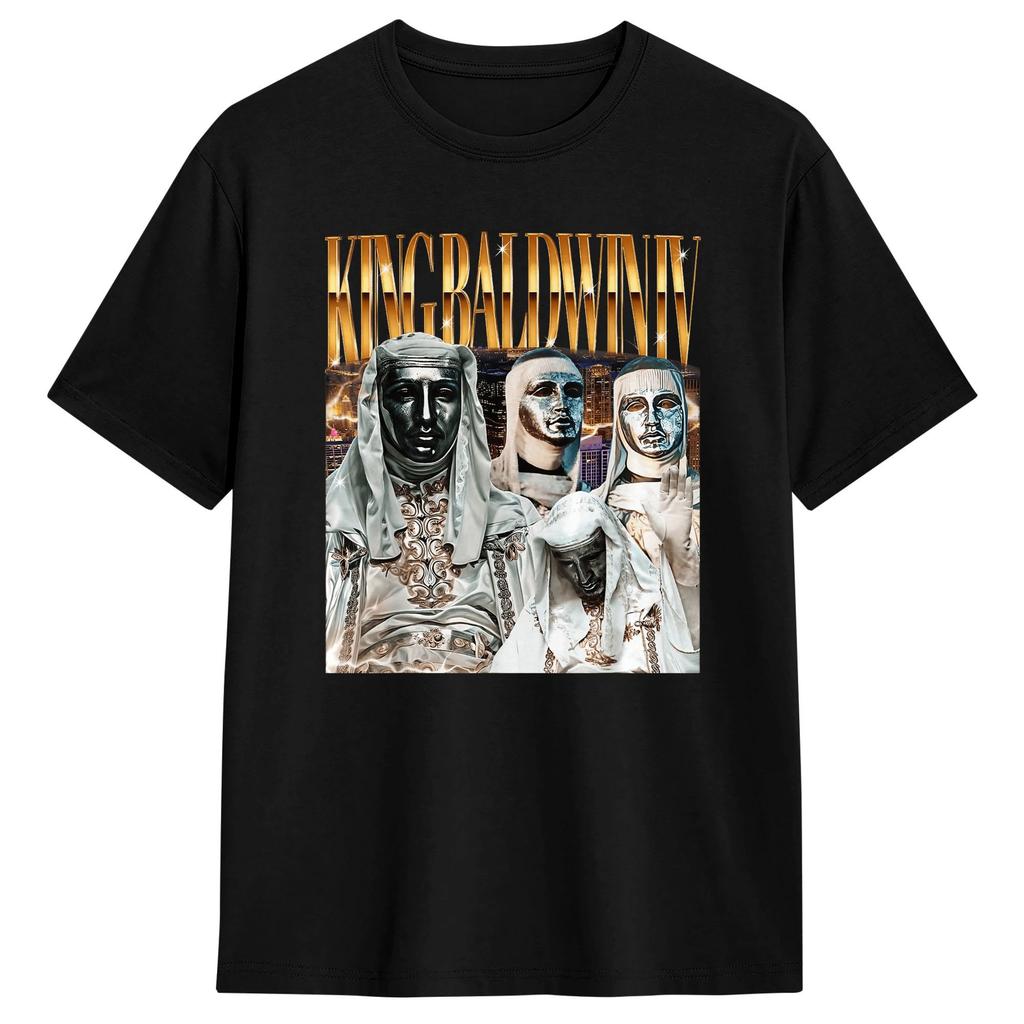 Sliver Mask König Baldwin IV Meme T-Shirt Sommer Hip Hop T-Shirts Unisex Baumwolle Rundhals Übergröße Kleidung Kurzarm T-Shirt
