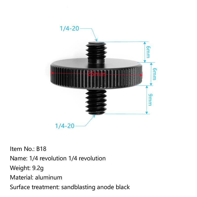 1pc Universal Camera Conversion Screw 1/4 Male To 3/8 Dual Nuts Tripod Mount Screw Quick Release Camera Screws Mount Adapter