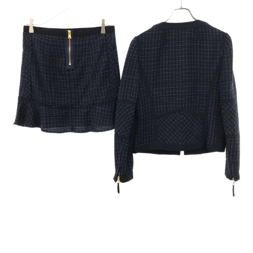 MARC JACOBS Long sleeve Skirt suit Setup 2 Navy system With pocket Women Used