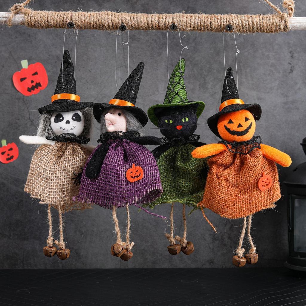 Halloween Ghost Festival Pumpkin & Witch Figurine Party Decorations