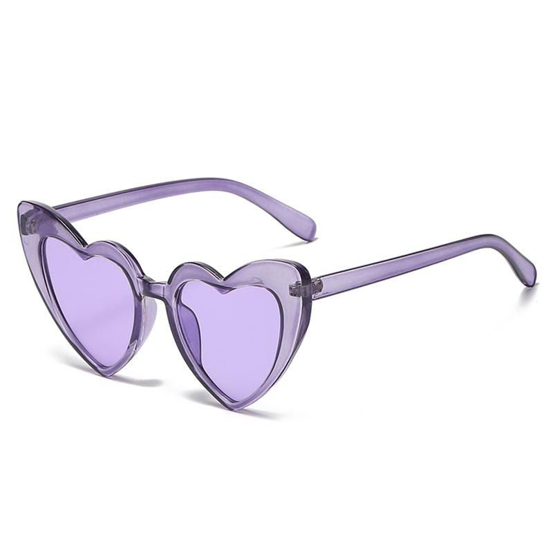 Heart Shaped Sunglasses Women Cat Eye Female Sun Glasses Luxury Brand Retro Love Black Red Eyewear Men Oversize Shade