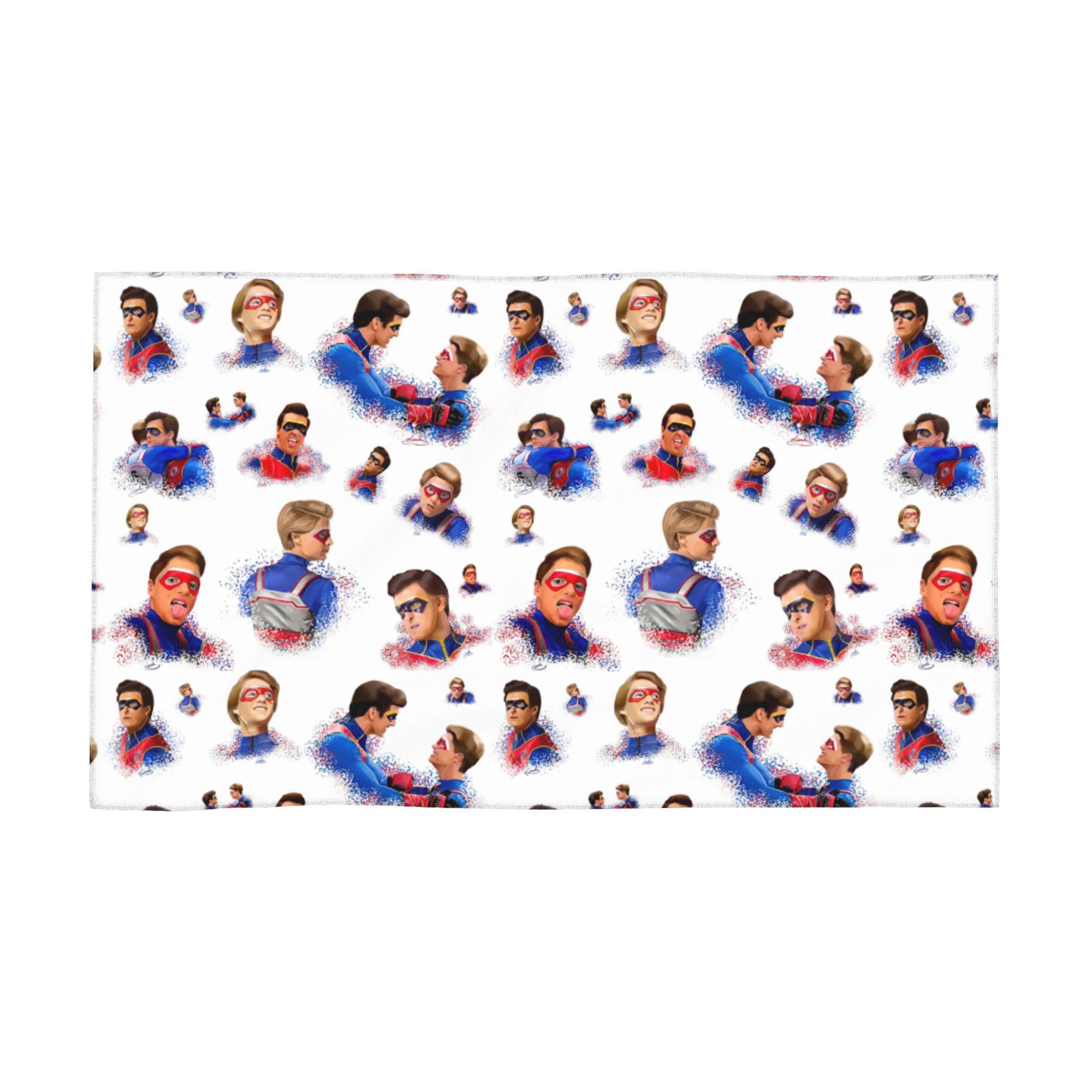 

Captain Man and Kid Henry Danger Drawing Soft Face Towel Quick Dry Pool Bath Cotton Towels Absorbent Quick W40*H60(CM)