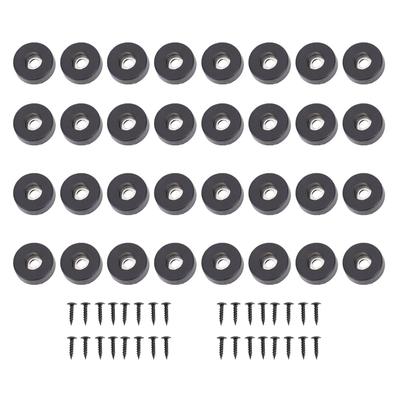32pcs Speaker Isolation Feet Anti Vibration Rubber Feet Pads for Turntables Amplifiers Subwoofers CD DVD Players