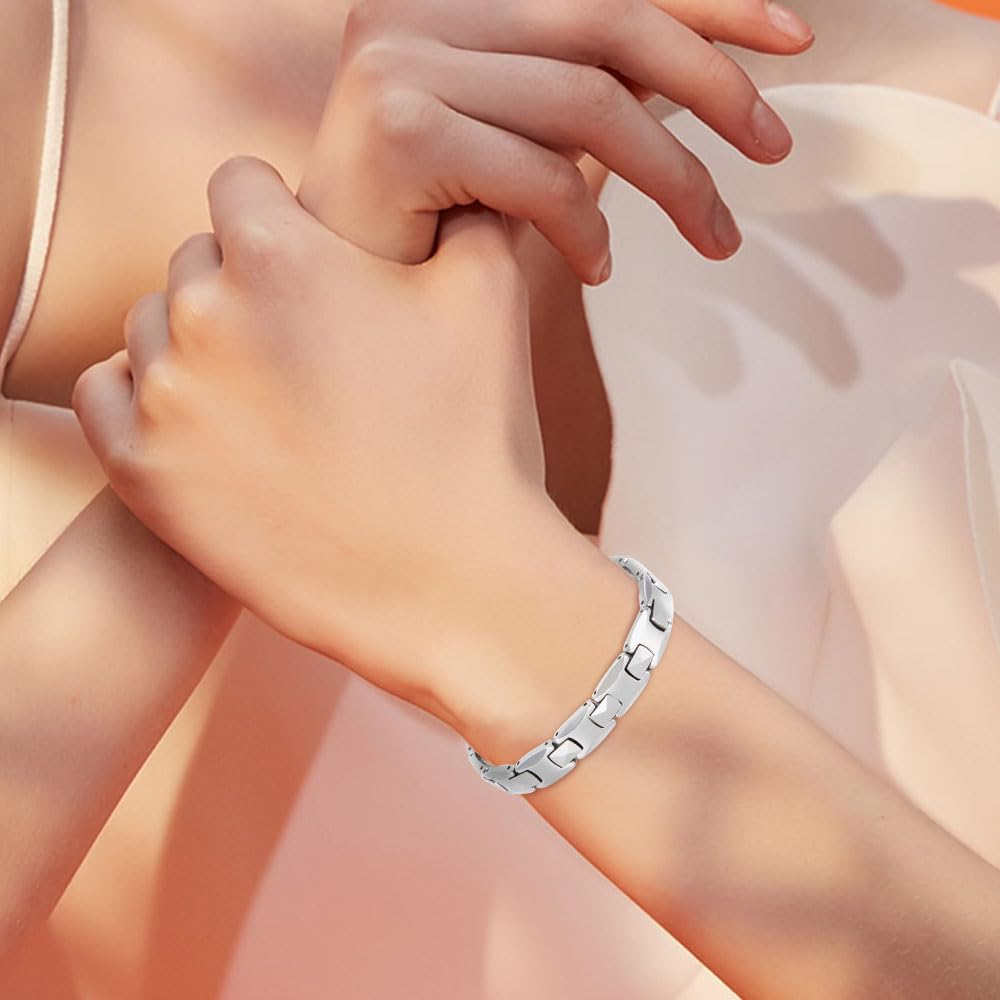 Germanium Purity 9 Neutral Stainless Steel Germanium Bracelet with Adjuster 20 [KYOSI] Bracelet, 99.99% Beads, Bracelet, Anti-static [length Cm,
