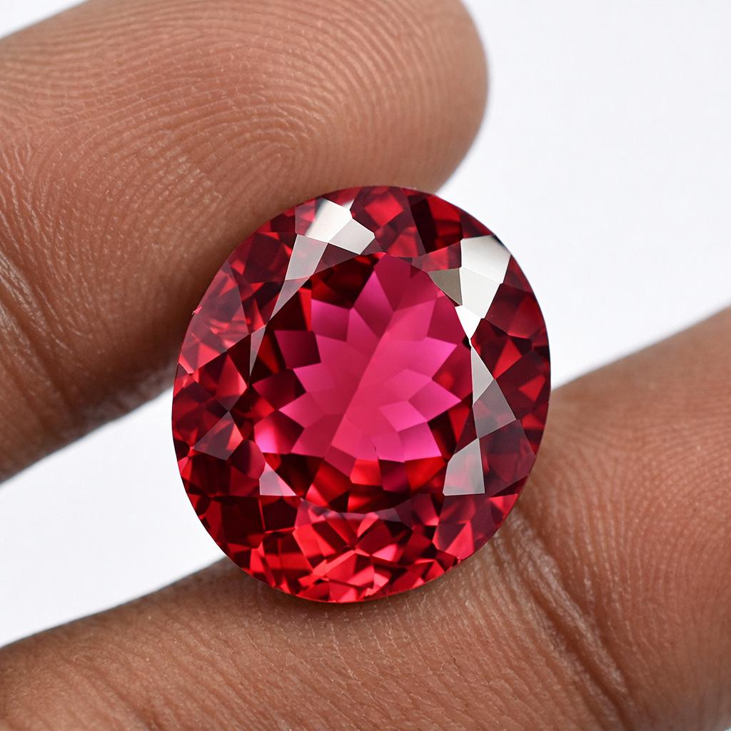 NATURAL Oval Shape 12 Ct Red Garnet Loose Gemstone For Jewelry Making