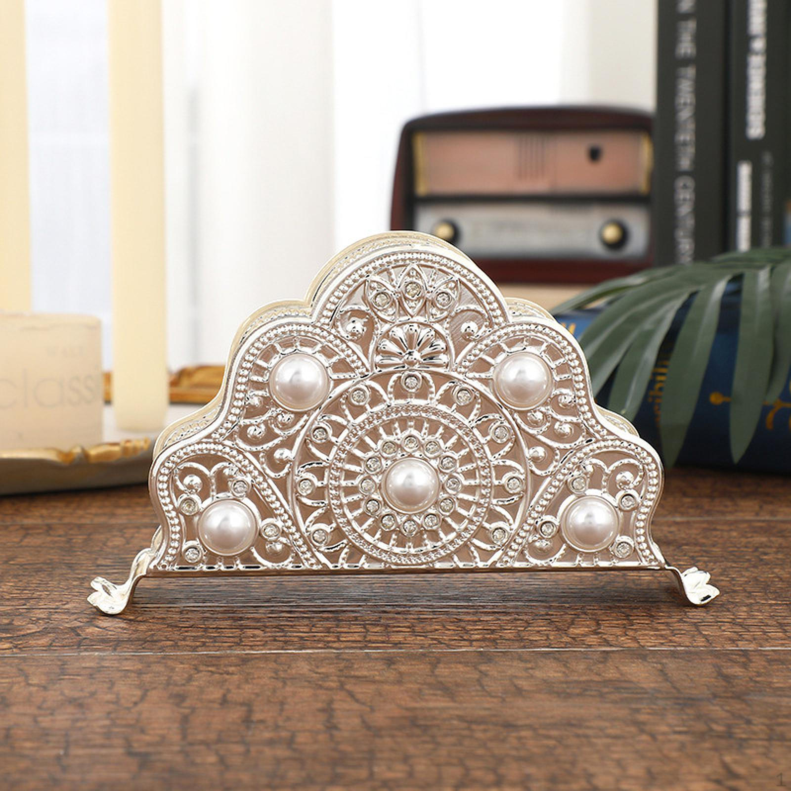 

Napkin Holder Dispenser Modern Home Decoration Standing Vertical Tissue Luxury срібний