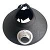 Wide Brim Sun Hat with Built-in Fan Summer Outdoor Straw Visor Hat with Solar/USB Powered Fan for Camping Fishing Hiking