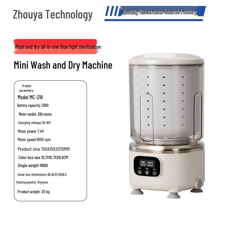 Best-Selling Portable Mini Washing Machine for Underwear and Socks - Wireless, Large Capacity, Fully Automatic