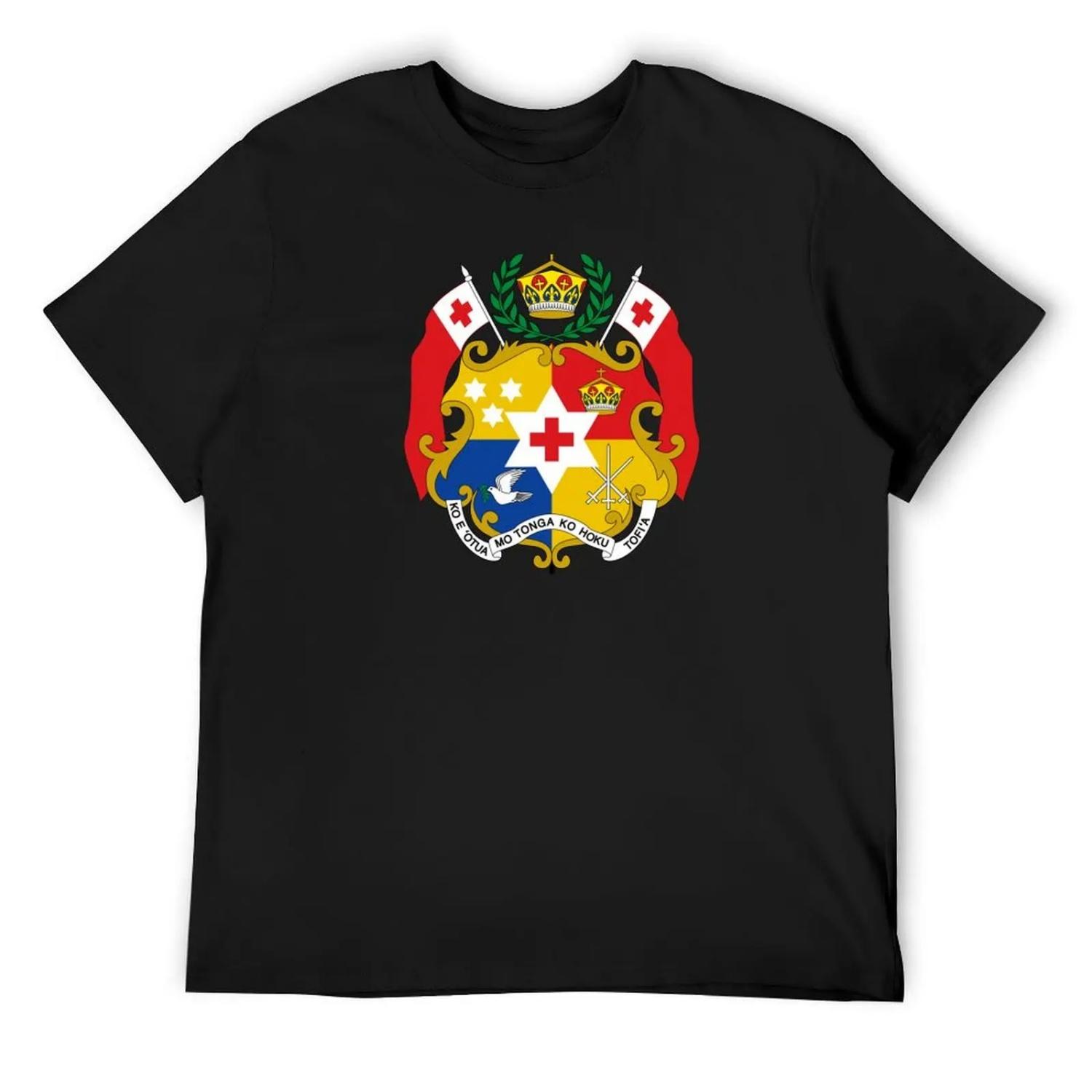 

Coat of arms of Tonga T-Shirt cheap stuff oversize t-shirts man summer top sublime fitted t shirts for men XXXXXL чорний
