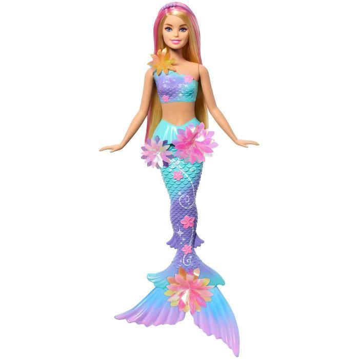 Poupée Sirène - Barbie - Flower Magic - Fleurs Éclorent - Jouable Dans l'Eau - Multicolore
