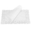 uxcell 50pcs White Lace Paper Doilies, 10 x 14" Rectangular Disposable Paper Placemats for Weddings, Birthdays, Cakes, Desserts, and Tableware