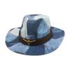 Retro Cow Head Peach Heart Top Hat, High-End Tibetan Style Big Brim Sun Hat, Western Cowboy Hat.