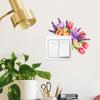 Simple Watercolour Flowers and Leaves Bedroom Living Room Switch Home Background Beautification Wall Stickers