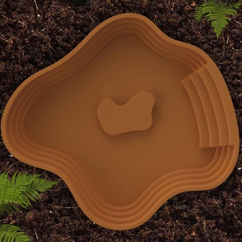 Reptiles Animal Feeding Plate Durable ABS Construction Shallow Water Dish For Turtles Lizards